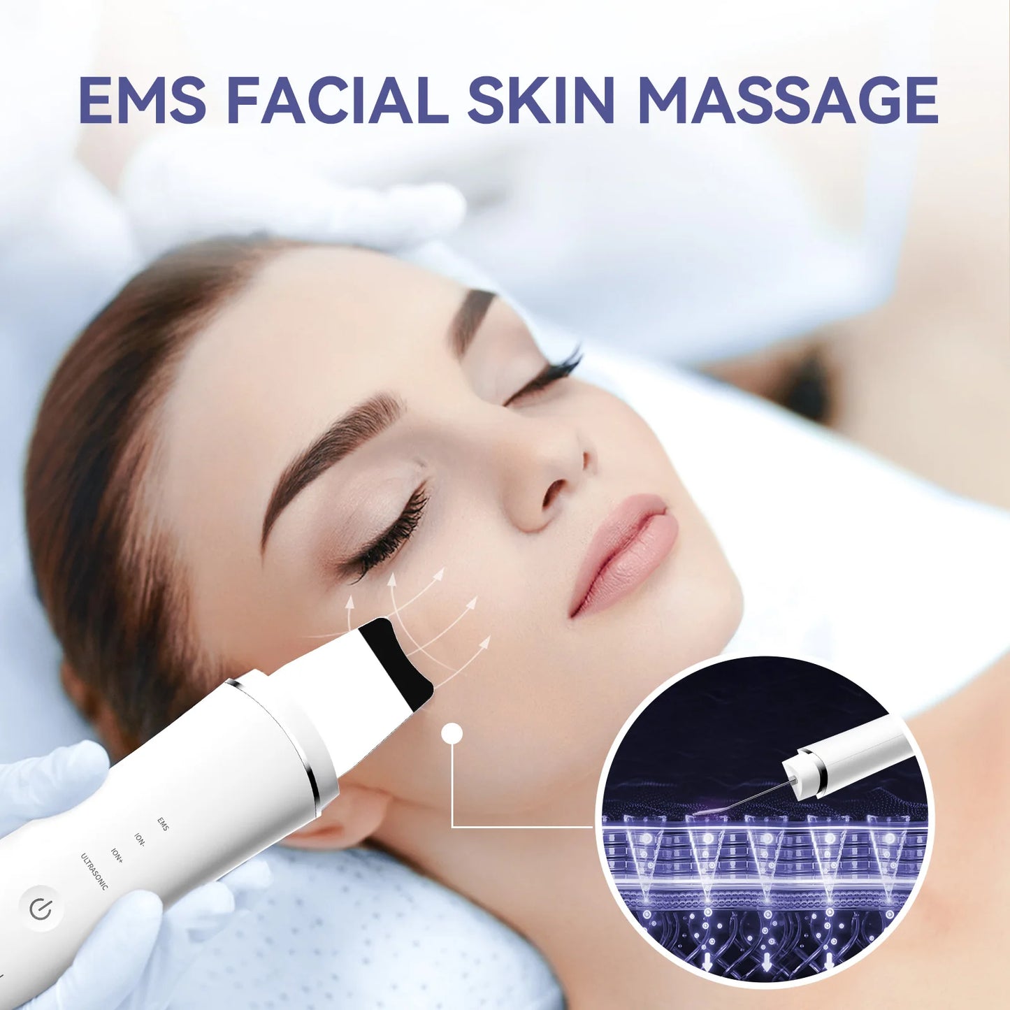 Anlan-Ultrasonic Skin Scrubber,EMS Face Lifting