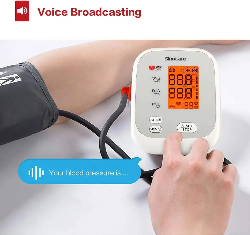 Sinocare – Blood Pressure Monitor, 2 Users