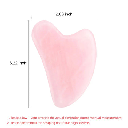 Natural Jade Gua Sha Scraping Board Rose Quartz