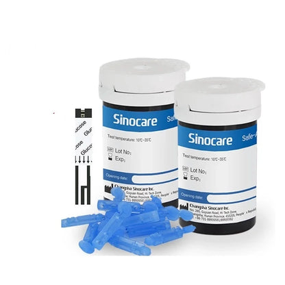 Sinocare Safe-Accu -Test Strips and Lancets (50/100/200/300/400/500 pcs)