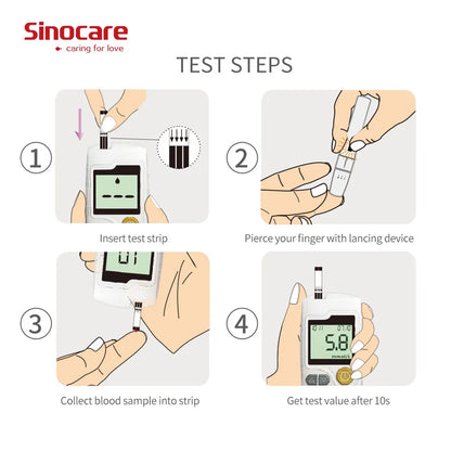 Sinocare GA-3 – Glucose Meter, Test Strips and Lancets GLM