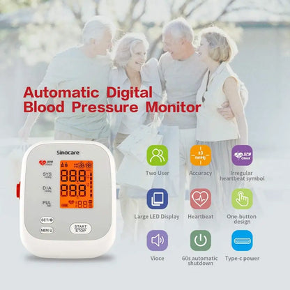 Sinocare – Blood Pressure Monitor, 2 Users