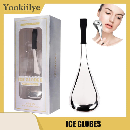 Globes de glace pour le visage en acier inoxydable froid et chaud