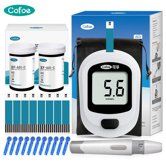 Cofoe Yice-Blood Glucose Meter with Test Strips