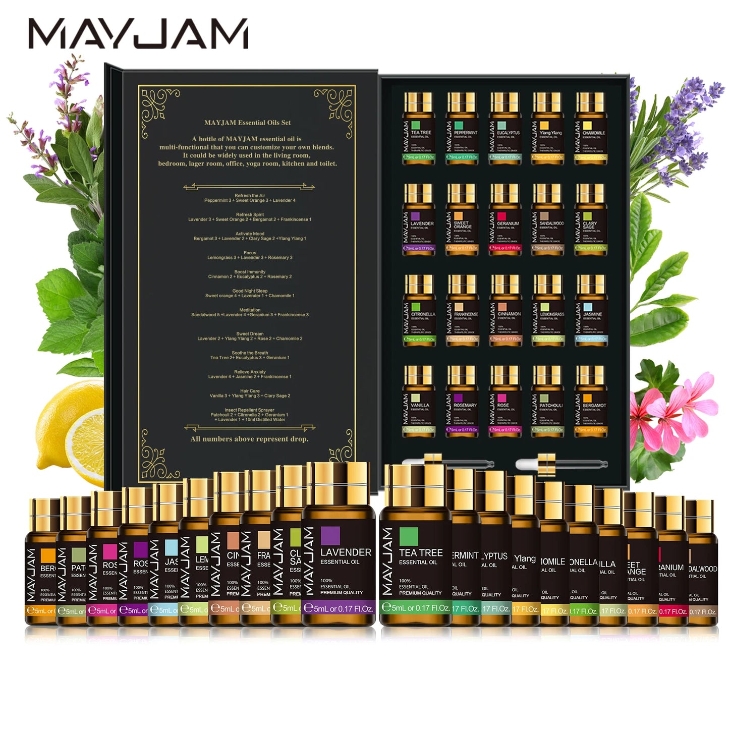 MAYJAM-Kits d'huiles essentielles,20 pièces