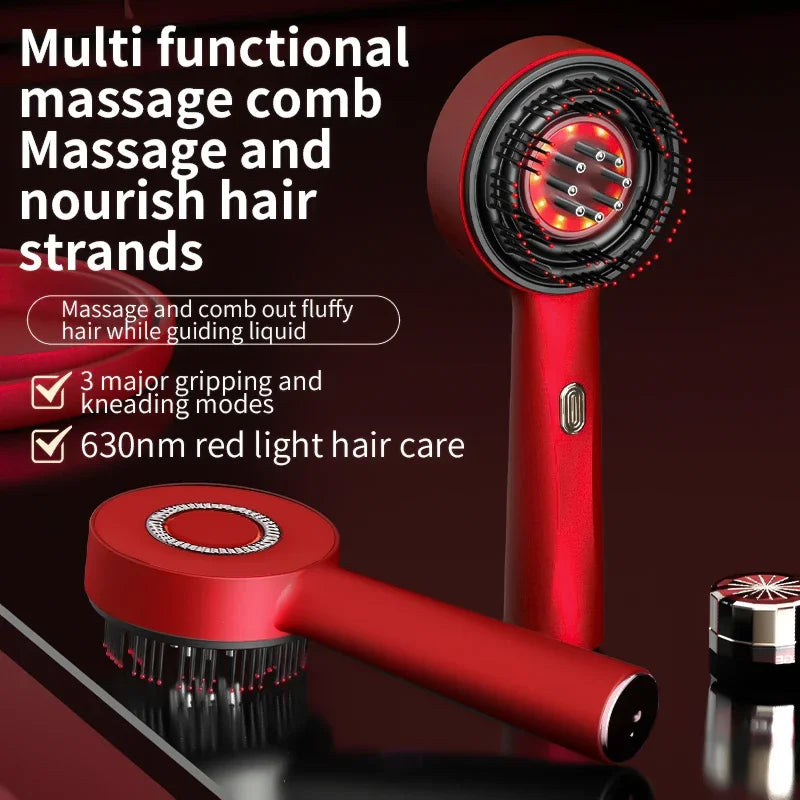 Peigne de massage électrique à la lumière rouge