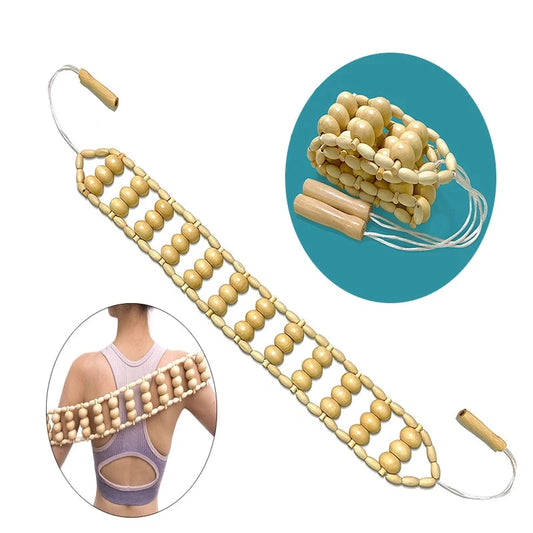 Back massage roller with rope