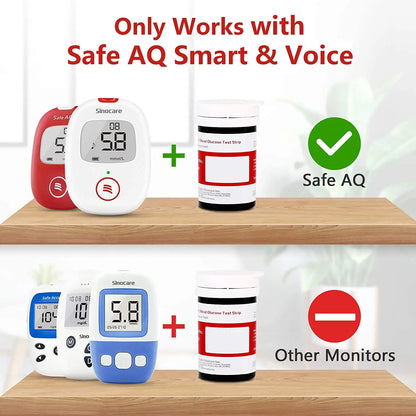 Sinocare AQ Smart &amp; AQ Voice Blood Glucose Test Strips &amp; Lancets