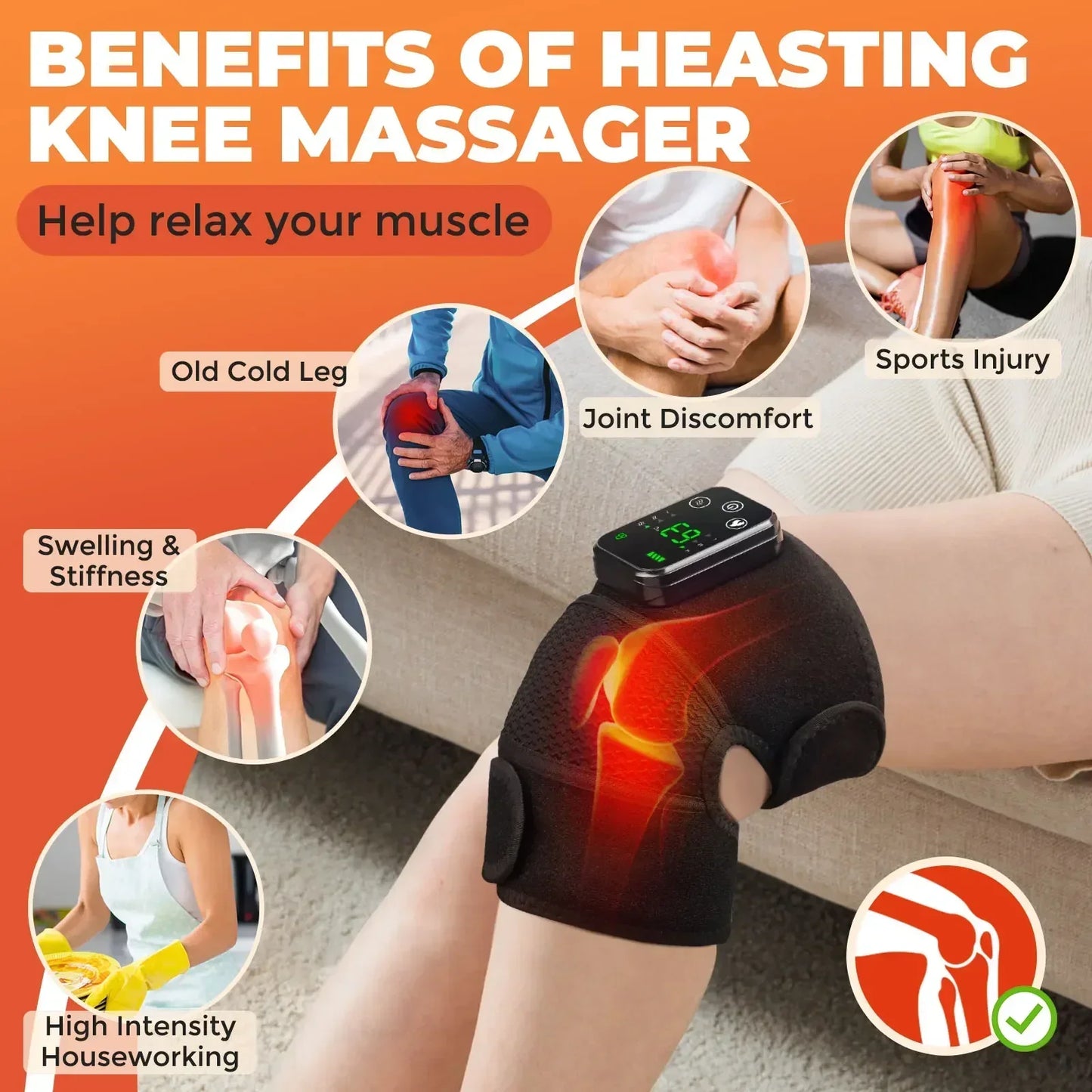 Electric Heated Knee Massager