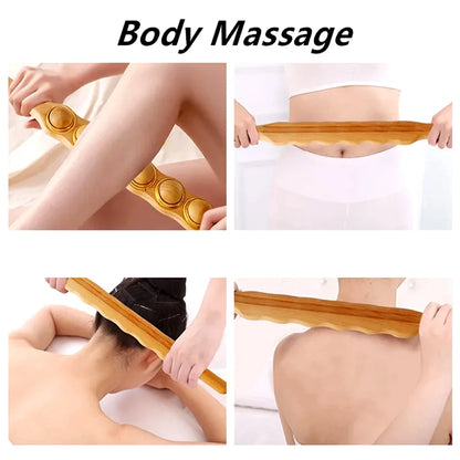 Wooden therapeutic massage tools