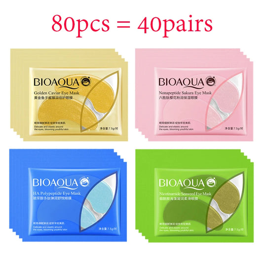 BIOAQUA Crystal Collagen Eye Mask-80pcs=40pairs