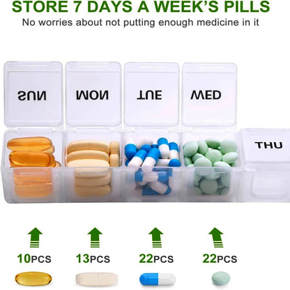 Extra Large Weekly Pill, 7 Day Pill Case