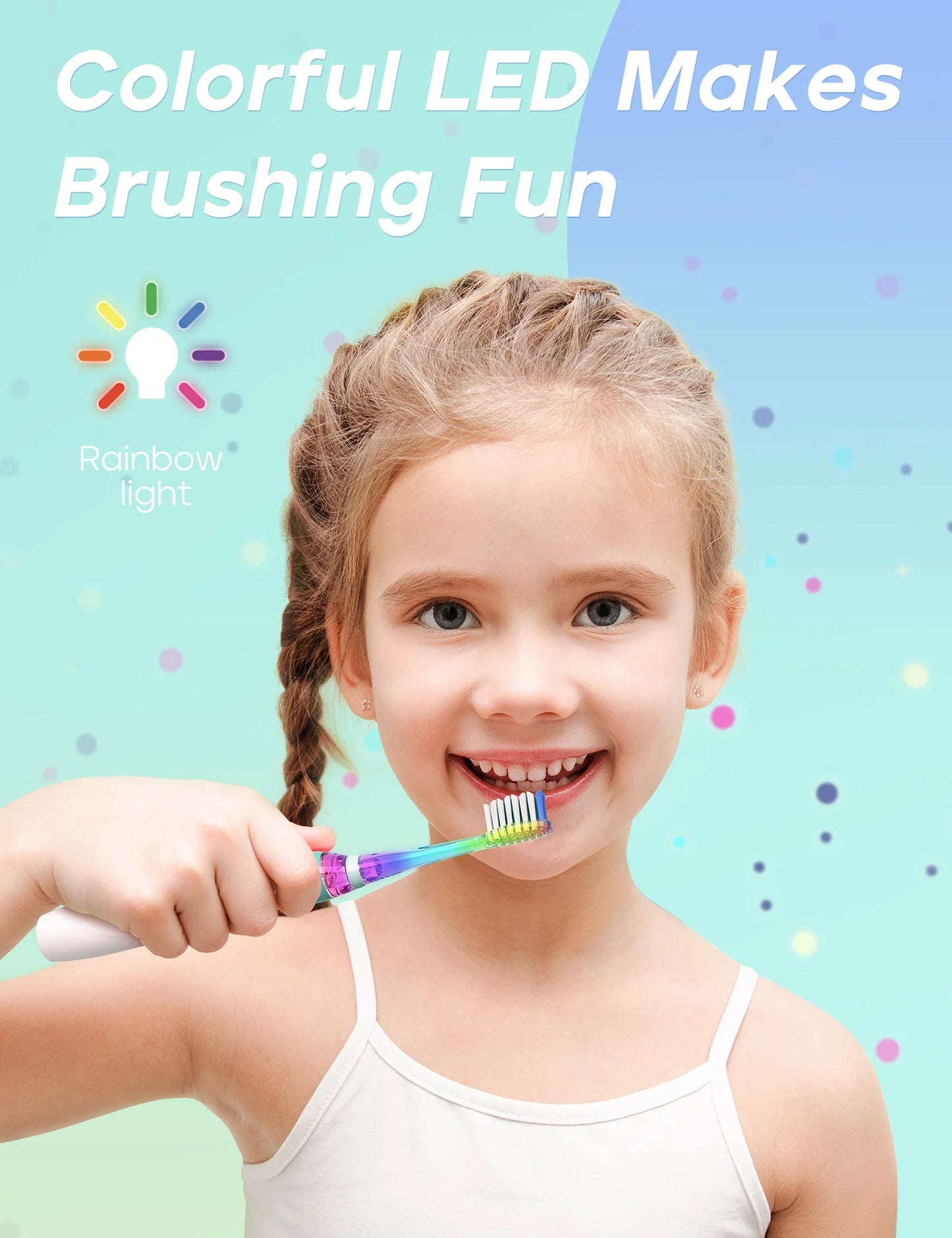 SEAGO-Brosse à dents électrique sonique pour enfants, SG977