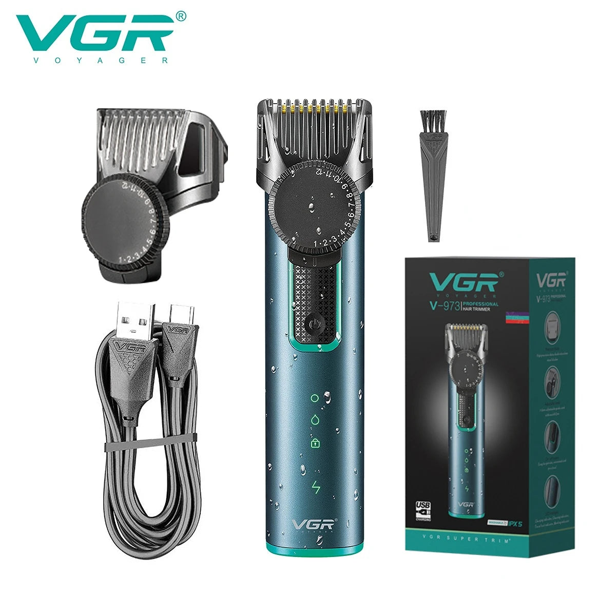 VGR - Professional Hair Clipper for Men V-973