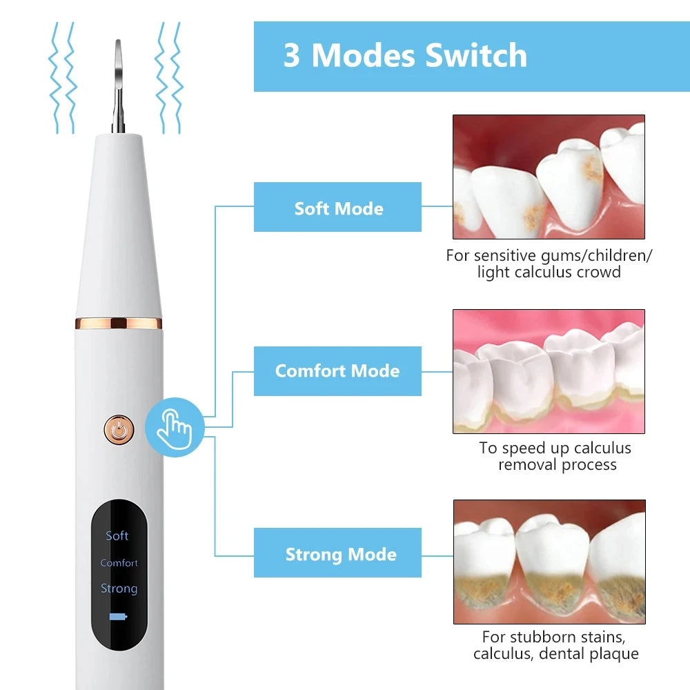 Ultrasonic dental scaler for tooth stains