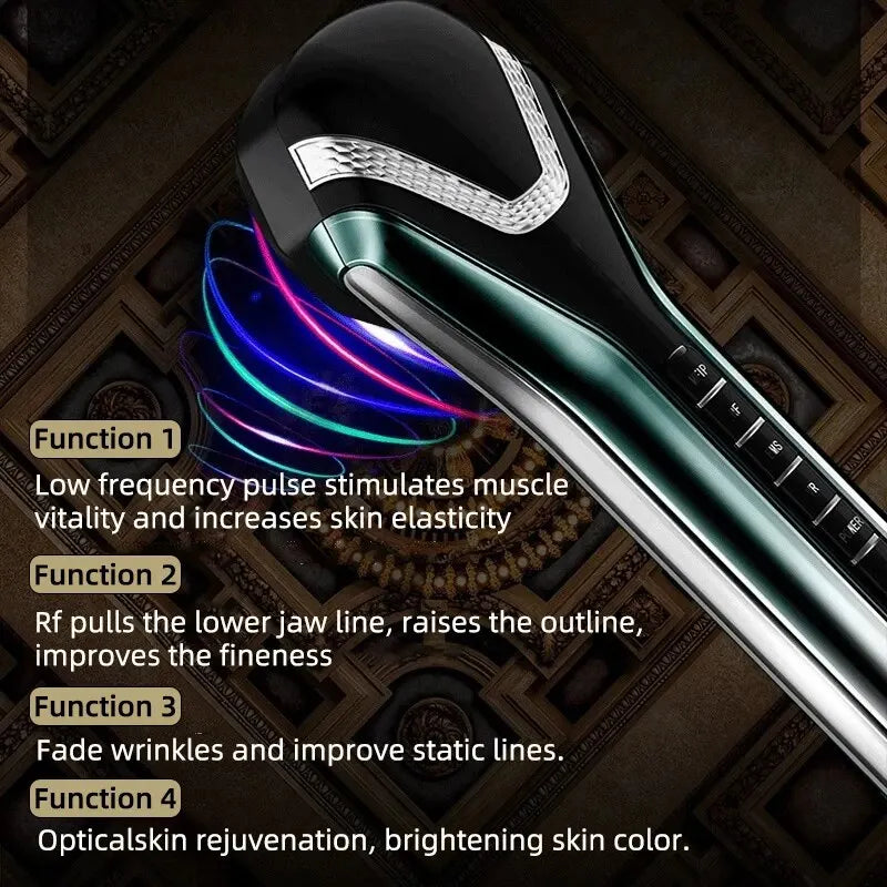 RF EMS Facial Massager Anti-Aging LED Light Therapy