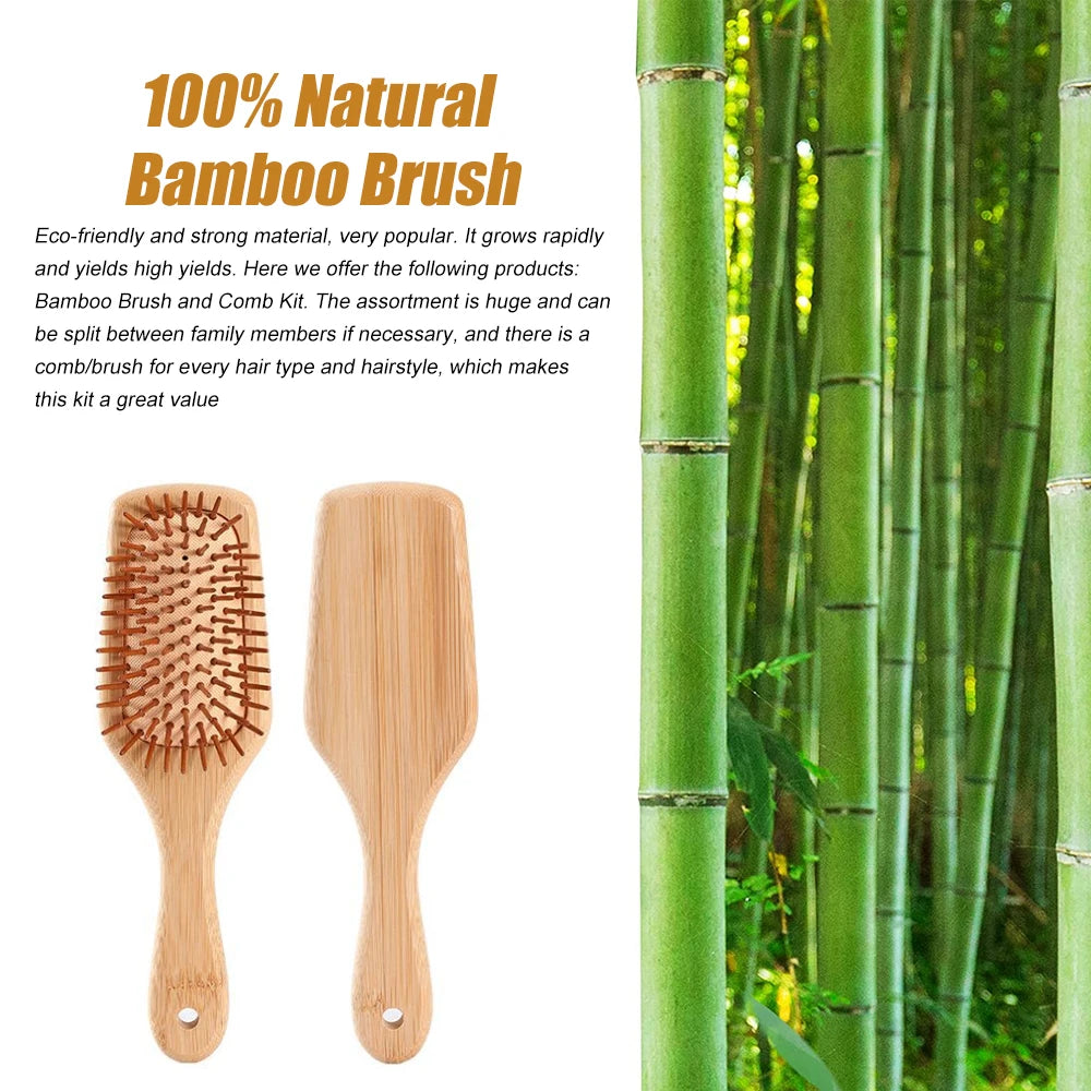 Bamboo Wood Hair Combs