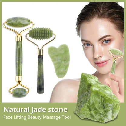 Gua Sha/jade massager kit for facial care -2 pieces