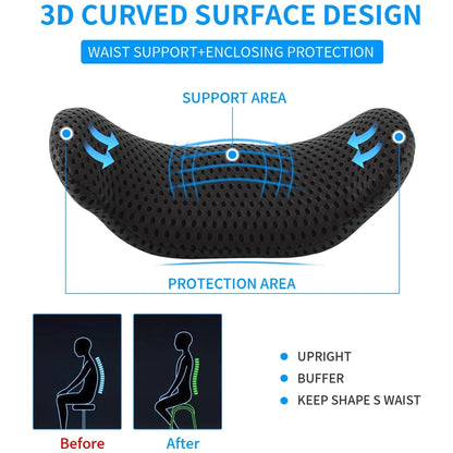 Ergonomic Foam Lumbar Support Pillow