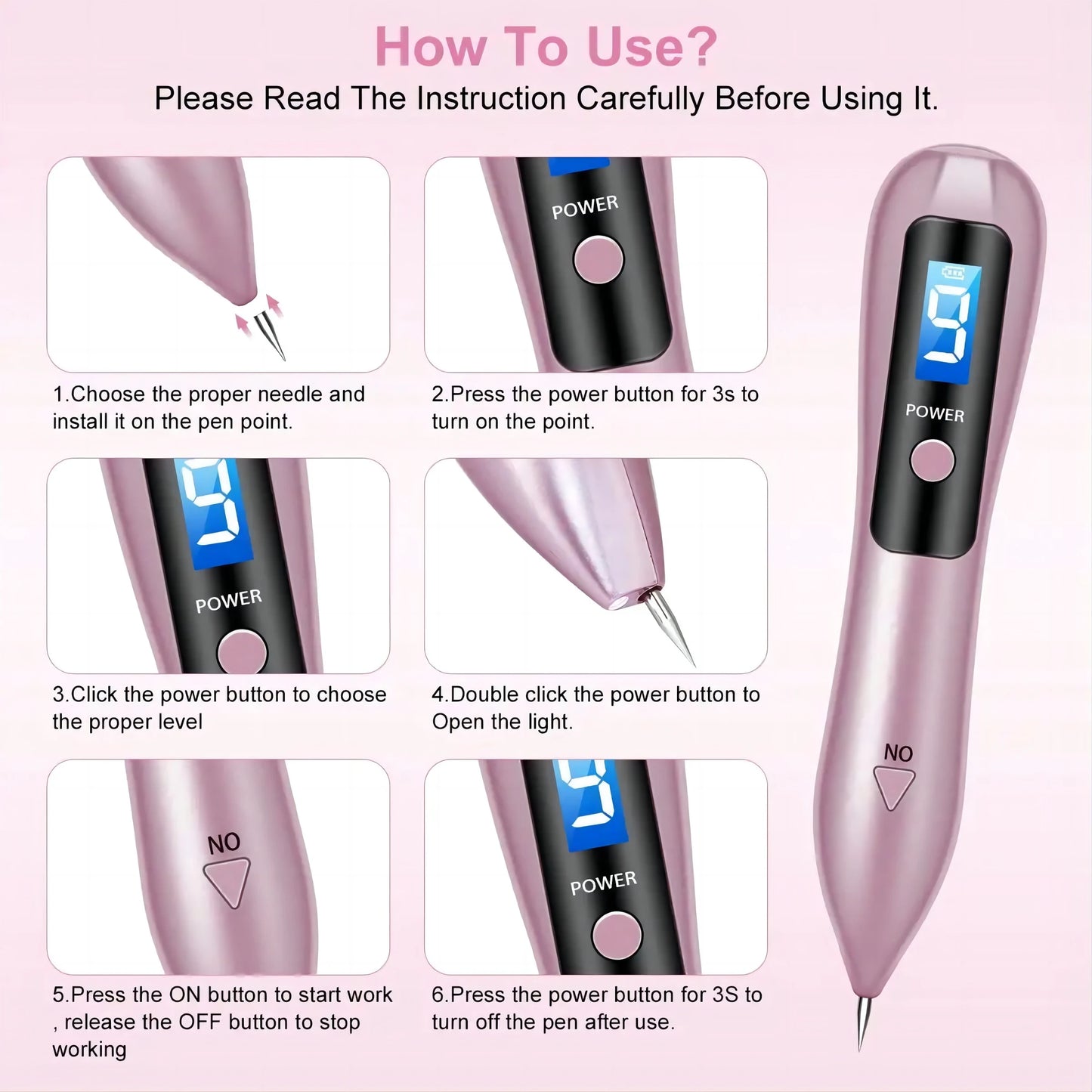 Liquid Crystal Laser Plasma Pen Blackhead Remover