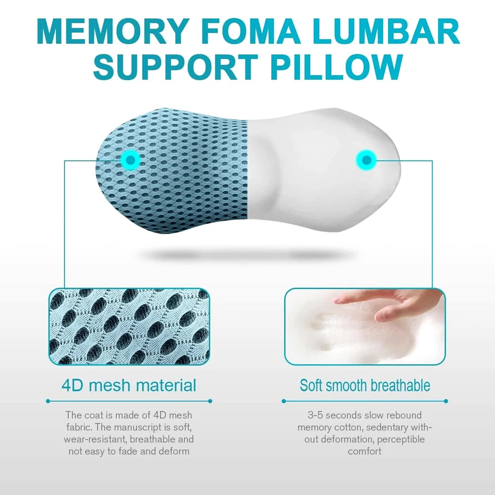 Ergonomic Foam Lumbar Support Pillow