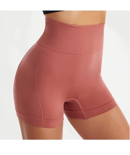 Short de yoga taille haute sans couture pour femme