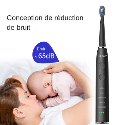 Seago – Brosse à dents électrique sonique pour adulte, SG-575