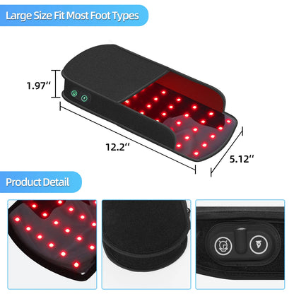 Infrared red light slippers for feet