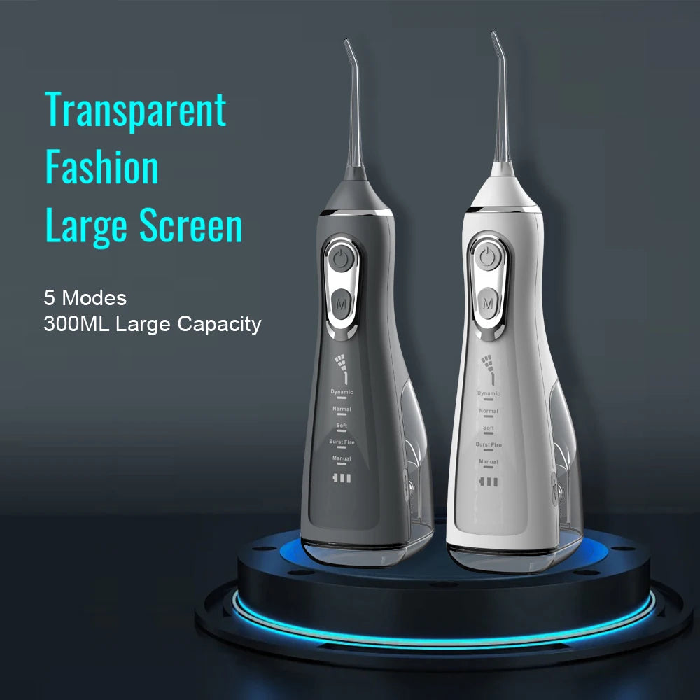 5 Modes Portable Oral Irrigator, 360° Rotating Jet