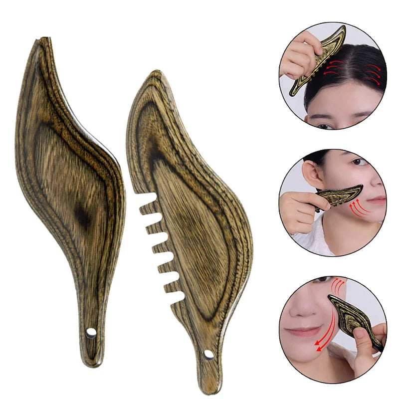 1 wooden therapeutic massage tool