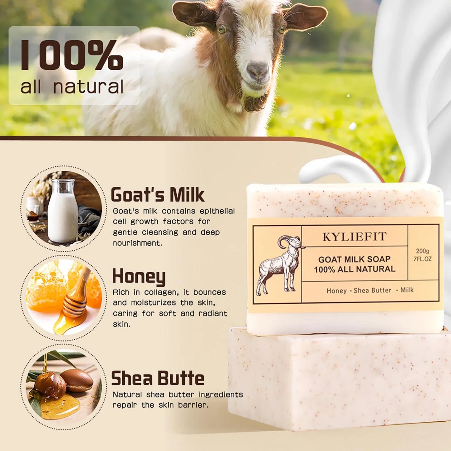 AILKE-Lait de Chèvre Biologique Regina, 100% Naturel