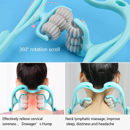 6 Wheel Manual Neck Massager with Ball