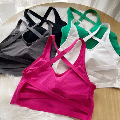 Women's Cross Back Strappy Bra 