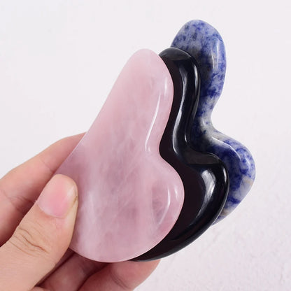 Gua Sha Facial Massage Tool, Rose Quartz