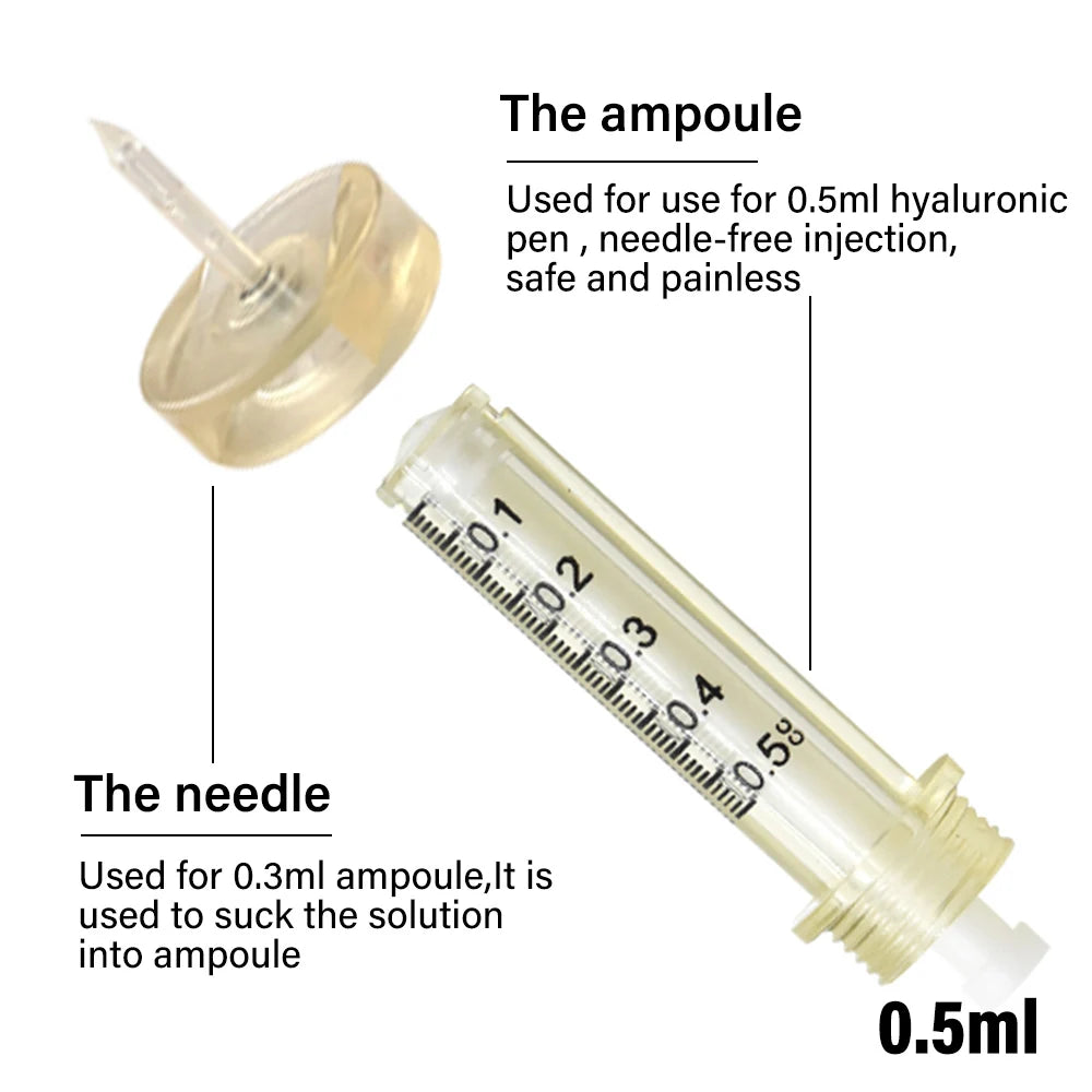 5/10 Stück 0,3 &amp; 0,5 ml sterile Einweg-Ampullenkopfkartusche für Hyaluronsäure-Stift