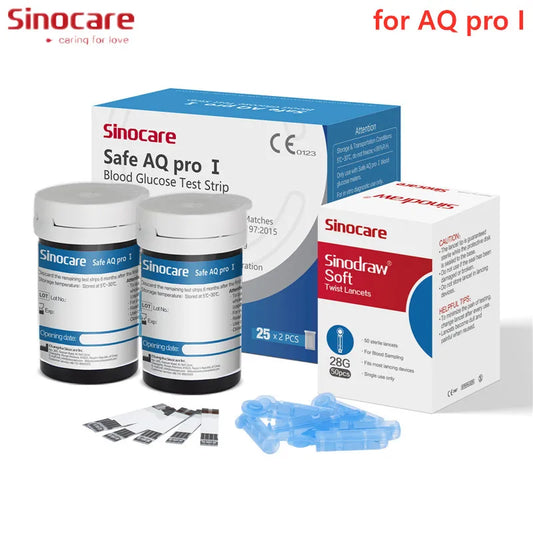 Sinocare AQ Pro I – Blutzuckerteststreifen und Lanzetten