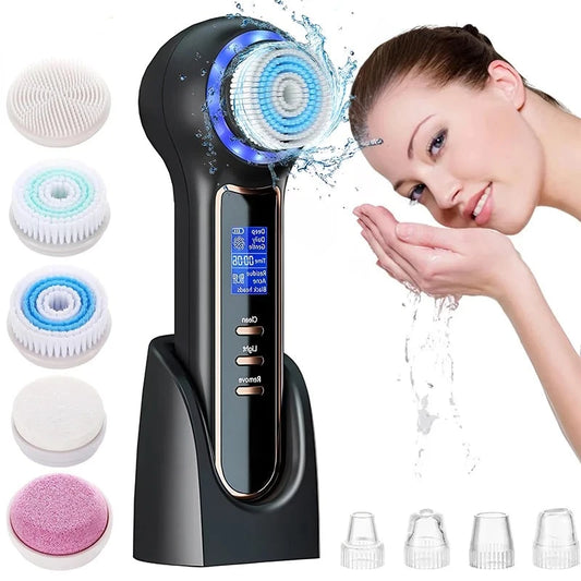 Electric facial cleansing brush