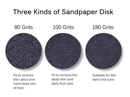 Replacement sandpaper disc for electric foot file