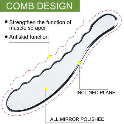 Gua Sha Massagegerät aus Edelstahl