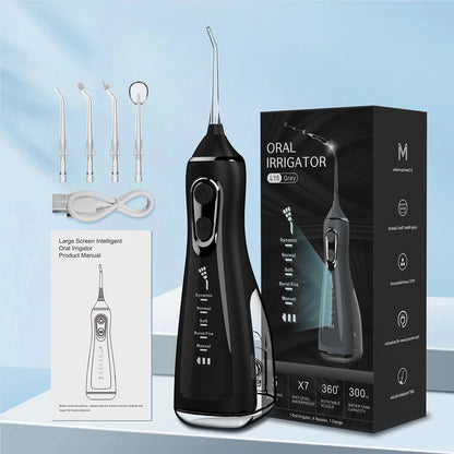 5 Modes Portable Oral Irrigator, 360° Rotating Jet