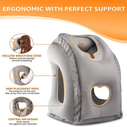 Inflatable Neck Pillow for Relaxation Treatment