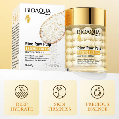 BIOAQUA -Crème pour le visage à base de pulpe brute de riz blanc