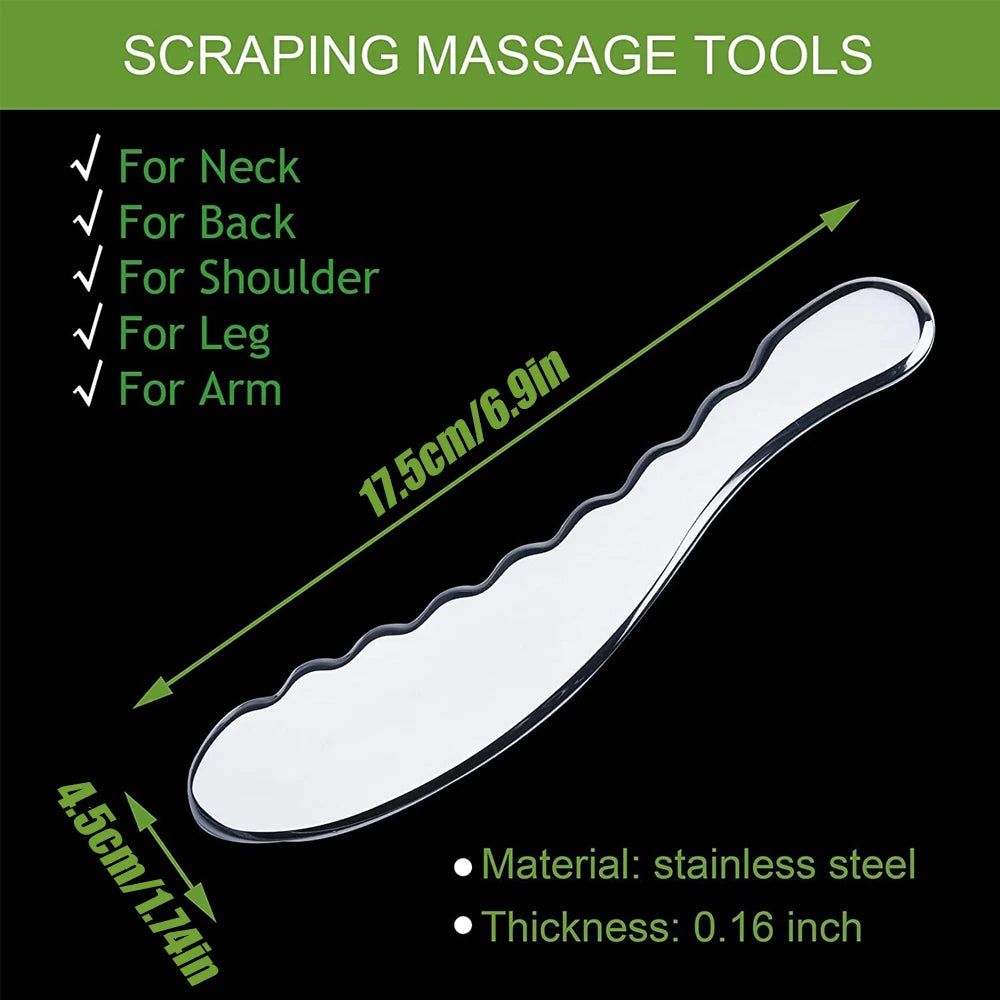 Gua Sha Massagegerät aus Edelstahl