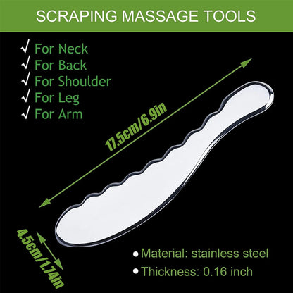 Gua Sha Massagegerät aus Edelstahl