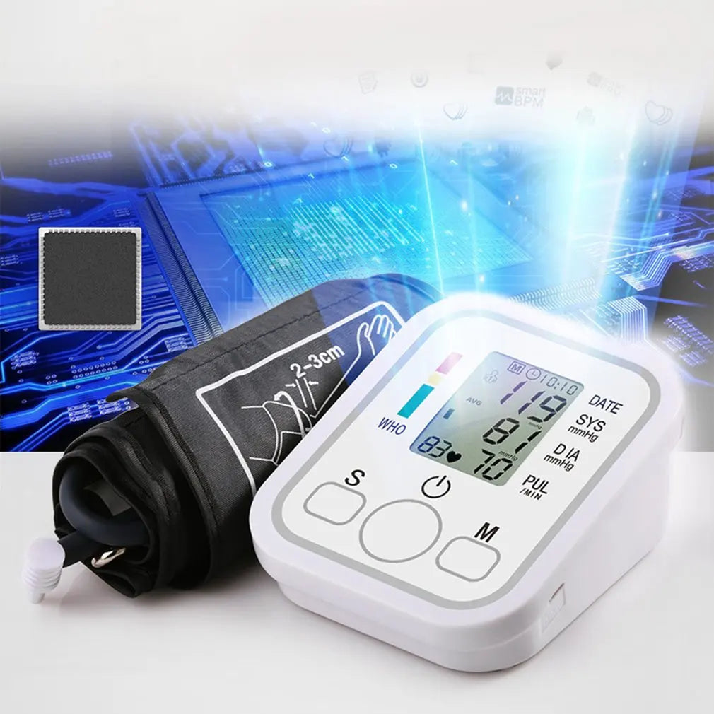 Set of medical equipment, blood pressure monitor, thermometers and oximeters