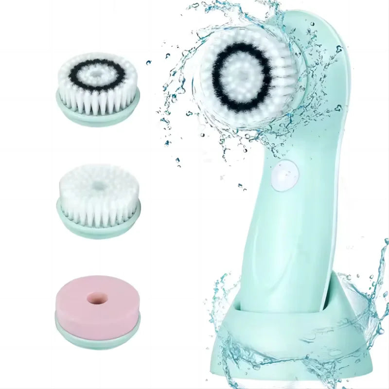 Electric facial cleansing brush