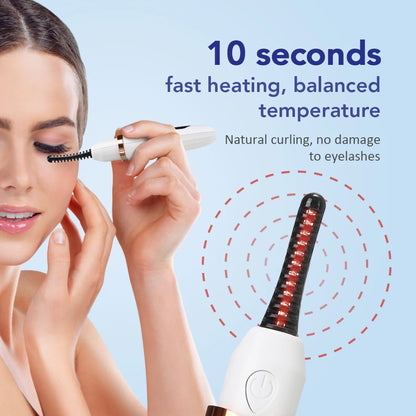 Professional, portable, natural electric eyelash curler