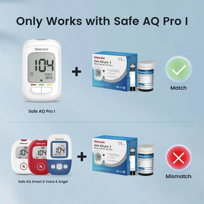 Sinocare AQ Pro I – Blutzuckerteststreifen und Lanzetten