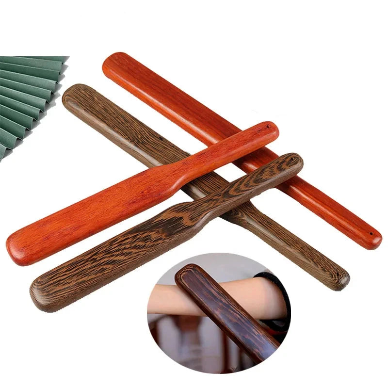 1 wooden therapeutic massage stick