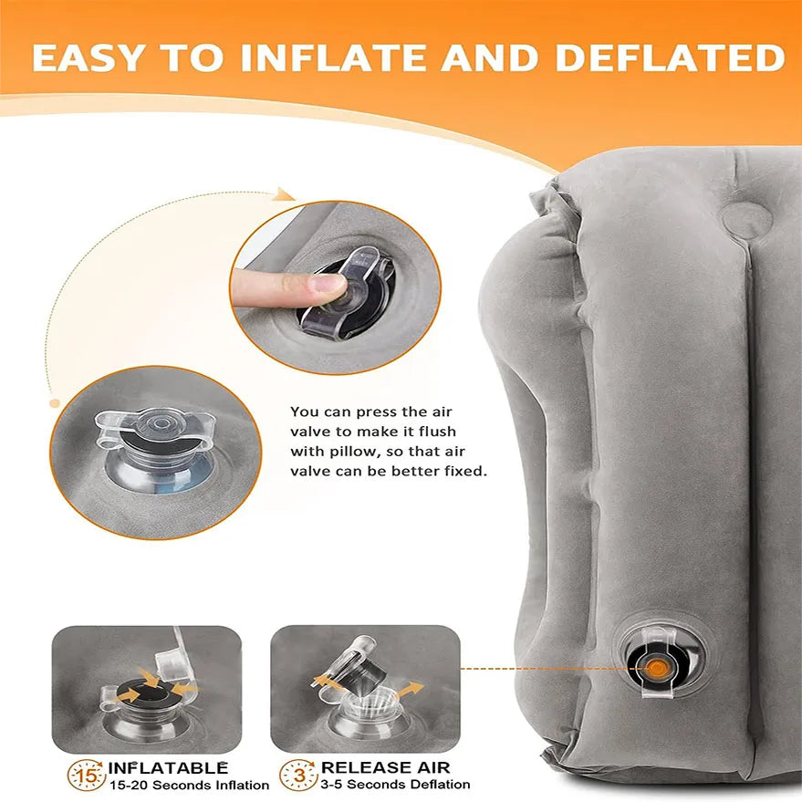 Inflatable Neck Pillow for Relaxation Treatment